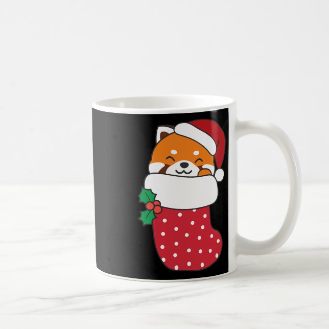 Cute Red Pandas i julklapp för julklapp Kaffemugg (Höger)