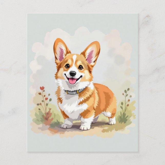 Cute Red Pembroke Welsh Corgi Dog (Framsida)