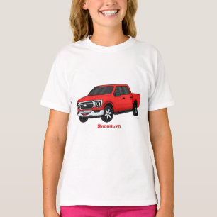 Cute Red pickup lastbil tecknad illustration T Shirt