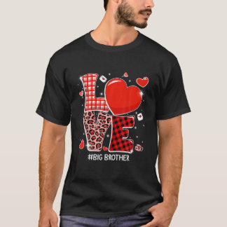 Cute Red Play Leopard Kärlek Big Brother Hearts Va T Shirt