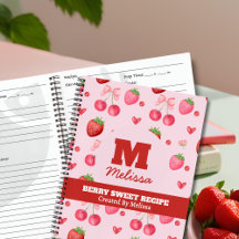 Cute Red Rosa Berry Sweet Monogram Recipe
