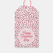 Cute Red & Rosa Hearts Valentine Day Gift Märkres