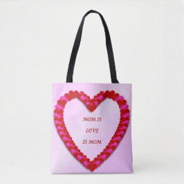 Cute Red & Rosa Mors dag Tote Bag Tygkasse