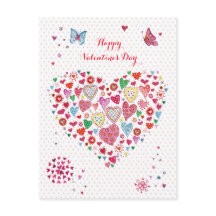 Cute Red & rosa Valentine Hjärtat Hearts Dots