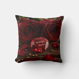Cute Red Rose Romantic Valentine Decorative Kudde