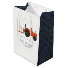 Cute Red Rust Farm Tractor Kids any Age Birday