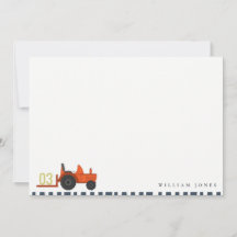 Cute Red Rust Farm Tractor Kids any Age Birday