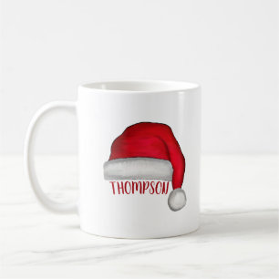 Cute Red Santa Hat Funny Jul Helgdag Kaffemugg