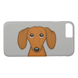 Cute Red Shorthair Dachshund   Tecknad Wiener Hund