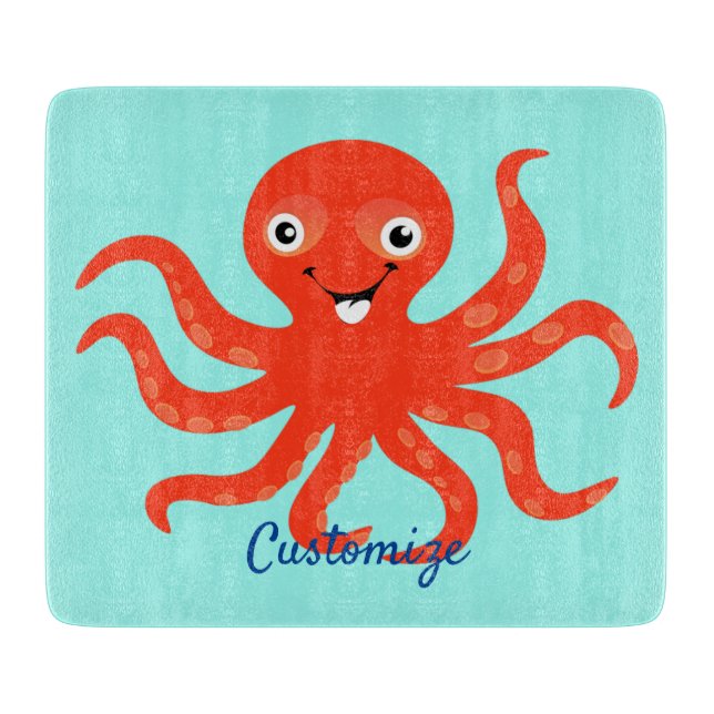 Cute Red Smiling Octopus Thunder_Cove (Framsidan)