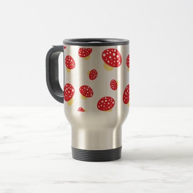 Cute Red Spotty Toadstool Mushrooms Pattern Resemugg (Framsida vänster)