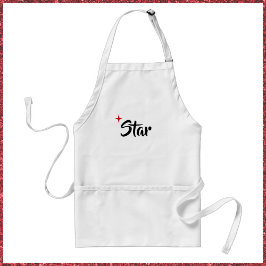 Cute Red Star Apron Förkläde