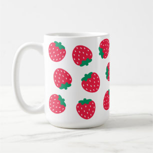 Cute Red Strawberry Frukt for Strawbär LoveMug Kaffemugg