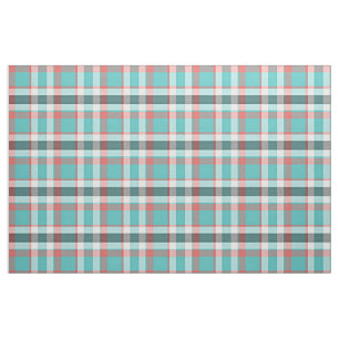 Cute Red Turcos Retro Chic Tartan Plaid Mönster Tyg