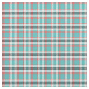 Cute Red Turcos Retro Chic Tartan Plaid Mönster Tyg