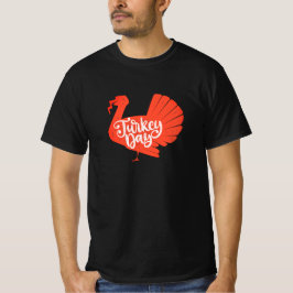 Cute Red Turkey-form med texttypgrafi T Shirt