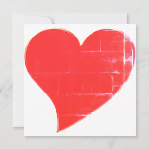 Cute Red vintage disted eart Valentine-kort