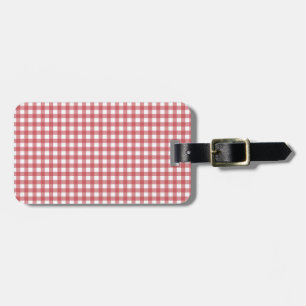 Cute Red White Checks Bagagebricka