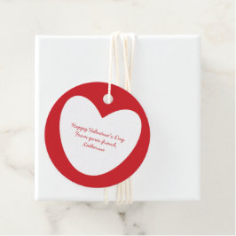 Cute Red white eart Classroom Valentine Day Gåvor Etiketter