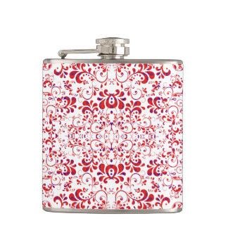 Cute red white floral pattern fickplunta