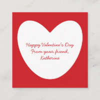 Cute Red White Hjärt-ungar i klassrummet Valentine