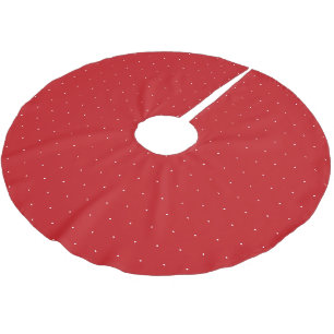 Cute Red white, liten polka dots mönster jul Julgransmatta Borstad Polyester