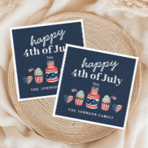 Cute Red White och Blue 4:e juli Party