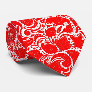 Cute red white paisley mönster slips