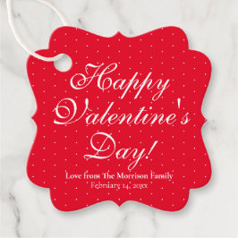 Cute Red white polka dots anpassningsbar Valentine Gåvor Etiketter
