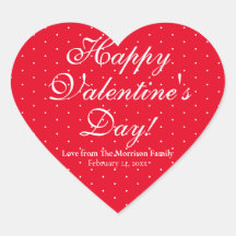 Cute Red white polka dots anpassningsbar Valentine