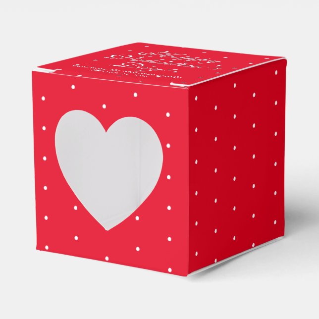 Cute Red white polka dots anpassningsbar Valentine Presentaskar (Framsidan Sidan)