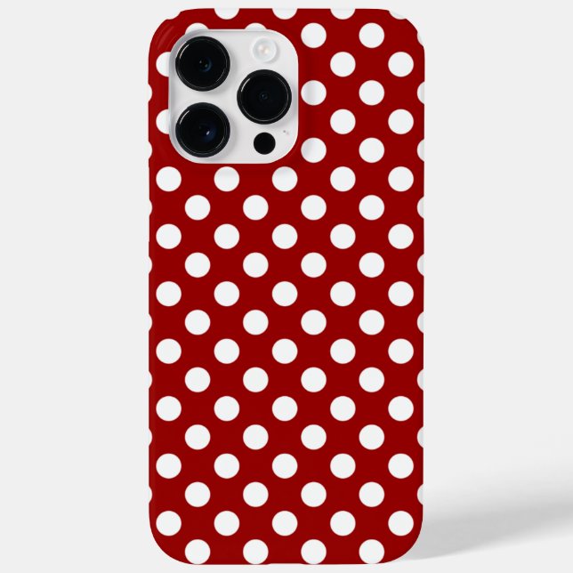 Cute Red White polka dots retro mönster (Baksida)