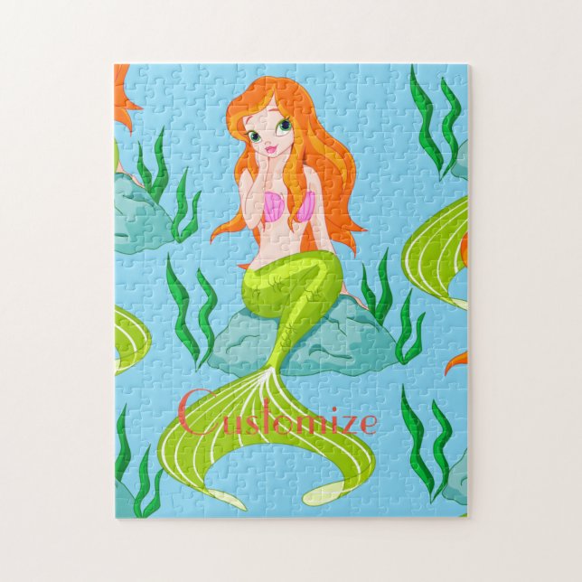 Cute Redhead-Sjöjungfru Thunder_Cove Pussel (Vertikal)
