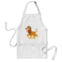 Cute Redo Tecknad Afghan Hound Apron