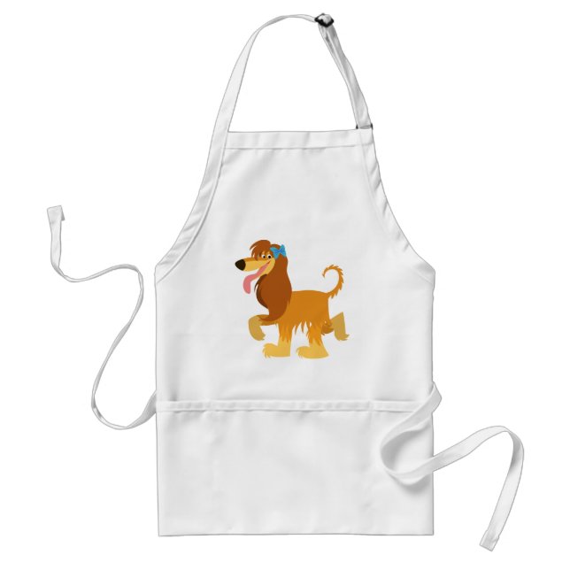 Cute Redo Tecknad Afghan Hound Apron Förkläde (Framsidan)