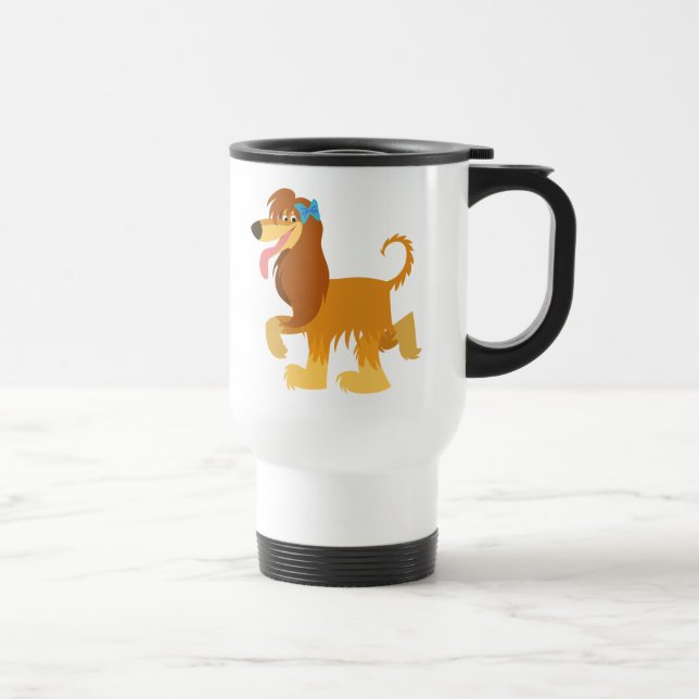 Cute Redo Tecknad Afghan Hound Commuter Mugg (Höger)