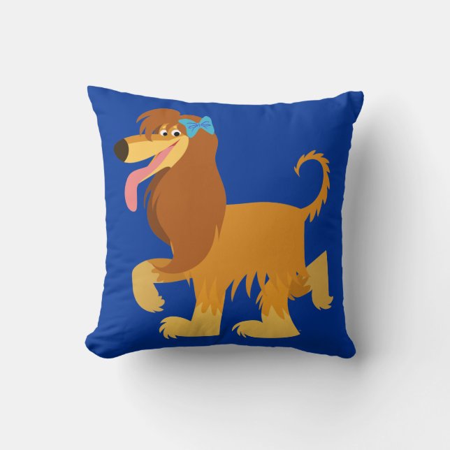 Cute Redo Tecknad Afghan Hound Dekorativ kudde (Framsida)