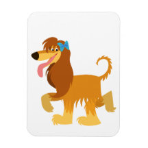 Cute Redo Tecknad Afghan Hound Flexible Magnet