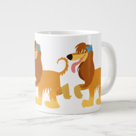 Cute Redo Tecknad Afghan Hound Jumbo Mugg