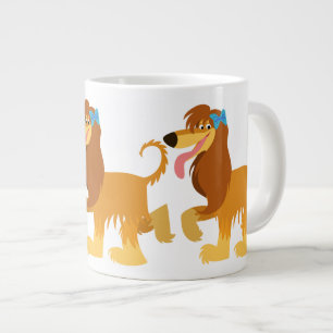 Cute Redo Tecknad Afghan Hound Jumbo Mugg