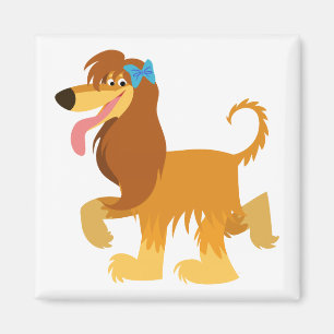 Cute Redo Tecknad Afghan Hound Magnet