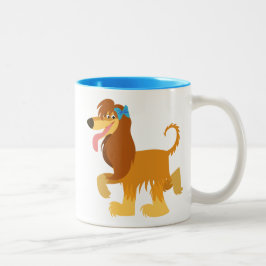 Cute Redo Tecknad Afghan Hound Mugg