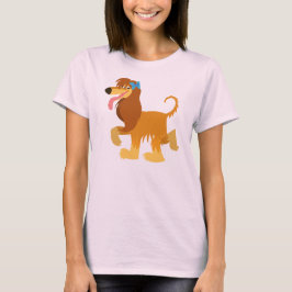 Cute Redo Tecknad Afghan Hound Women T-Shirt