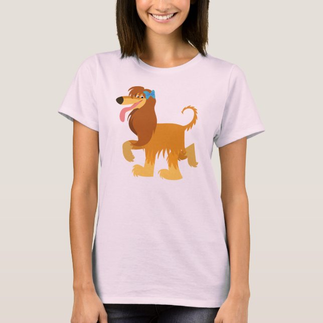 Cute Redo Tecknad Afghan Hound Women T-Shirt (Framsida)