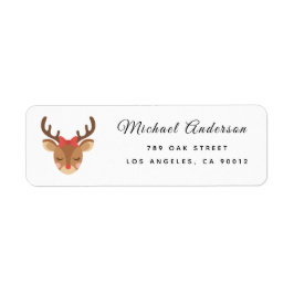  Cute Reindeer Baby Shower Return Address Label Returadress Etikett