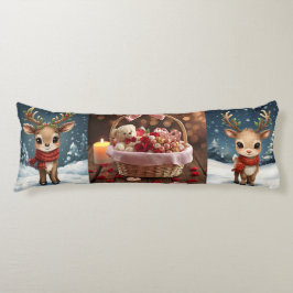 Cute reindeer christmas bedding for kids winter  kroppskudde