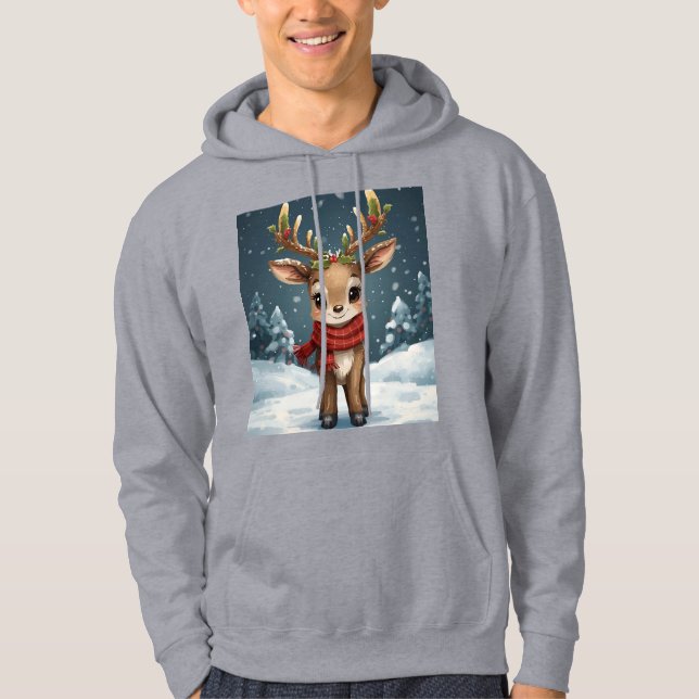 Cute reindeer christmas cozy winter wear for  hoodie (Framsida)