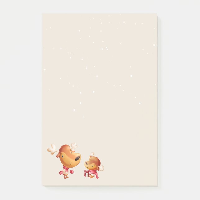Cute Reindeer Christmas Post-it Block (Framsida)