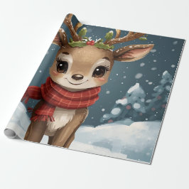 Cute reindeer christmas presentpapper