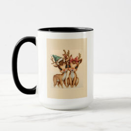 Cute Reindeer Couple Christmas Mug | Holiday Gift Mugg